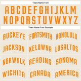 Custom Cream Bay Orange Authentic Baseball Jersey