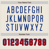 Custom Cream Red-Royal Authentic Baseball Jersey