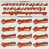 Custom Cream Orange-Navy Authentic Baseball Jersey