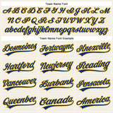 Custom Cream Royal Pinstripe Gold Authentic Baseball Jersey