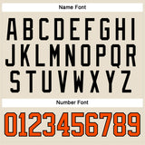 Custom Cream Orange-Black Hockey Lace Neck Jersey
