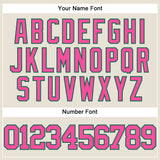 Custom Cream Pink-Kelly Green Authentic Baseball Jersey