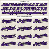 Custom Cream Purple-Black Authentic Baseball Jersey