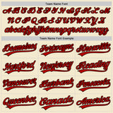 Custom Cream Red-Black Authentic Throwback Baseball Jersey