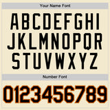 Custom Cream Black Orange-Old Gold Authentic Throwback Baseball Jersey