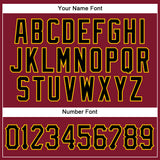 Custom Crimson Black-Gold Authentic Sleeveless Baseball Jersey