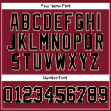 Custom Crimson Black-Cream Authentic Sleeveless Baseball Jersey