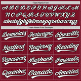 Custom Crimson White-Black Authentic Baseball Jersey