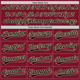 Custom Crimson Black-City Cream Authentic Baseball Jersey