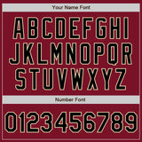 Custom Crimson Black-City Cream Authentic Baseball Jersey