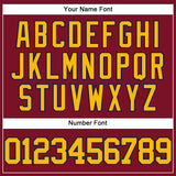 Custom Crimson Gold-Navy Authentic Baseball Jersey