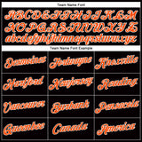 Custom Women's Black Orange-White V-Neck Cropped Baseball Jersey