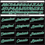 Custom Women's Black Kelly Green-White V-Neck Cropped Baseball Jersey