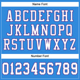 Custom Powder Blue White-Purple Mesh Authentic Football Jersey