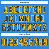 Custom Powder Blue Gold-Black Mesh Authentic Football Jersey