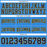 Custom Stitched Powder Blue Navy-Gold Football Pullover Sweatshirt Hoodie