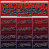 Custom Red Navy-Old Gold Authentic Fade Fashion Baseball Jersey