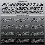 Custom Gray Black-White Authentic Fade Fashion Baseball Jersey