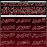 Custom Black Crimson-Cream Authentic Fade Fashion Baseball Jersey
