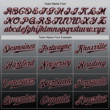 Custom Gray Black-Medium Pink Authentic Fade Fashion Baseball Jersey