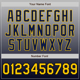 Custom Gray Gold-Navy Authentic Fade Fashion Baseball Jersey