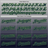 Custom Gray Neon Green-Navy Authentic Fade Fashion Baseball Jersey