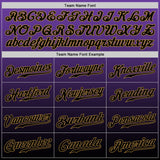 Custom Purple Black-Old Gold Authentic Fade Fashion Baseball Jersey