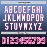 Custom Light Blue Pink-Navy Authentic Fade Fashion Baseball Jersey