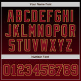 Custom Black Crimson-Old Gold Authentic Fade Fashion Baseball Jersey