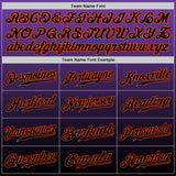 Custom Purple Black-Orange Authentic Fade Fashion Baseball Jersey