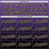 Custom Purple Black-Cream Authentic Fade Fashion Baseball Jersey