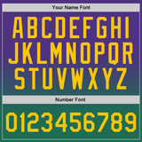 Custom Purple Gold-Kelly Green Authentic Fade Fashion Basketball Jersey