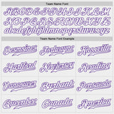 Custom White White-Purple Authentic Fade Fashion Baseball Jersey