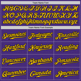 Custom Purple Yellow-Black Authentic Fade Fashion Baseball Jersey