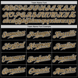 Custom Black Old Gold-White Authentic Gradient Fashion Baseball Jersey