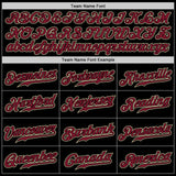 Custom Black Crimson-Cream Authentic Gradient Fashion Baseball Jersey