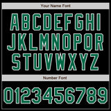 Custom Black Kelly Green Pink-White Authentic Gradient Fashion Baseball Jersey
