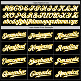 Custom Black White Purple-Gold Authentic Gradient Fashion Baseball Jersey