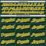 Custom Green Yellow-White Authentic Gradient Fashion Baseball Jersey