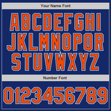 Custom Royal Orange-White Authentic Gradient Fashion Baseball Jersey