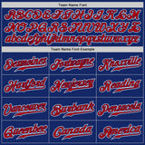 Custom Royal Red-White Authentic Gradient Fashion Baseball Jersey