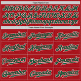 Custom Red Kelly Green-White Authentic Gradient Fashion Baseball Jersey
