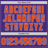 Custom Purple Orange-White Authentic Gradient Fashion Baseball Jersey