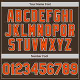 Custom Brown Orange-White Authentic Gradient Fashion Baseball Jersey