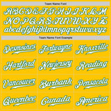 Custom Yellow White-Kelly Green Authentic Fade Fashion Baseball Jersey