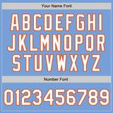 Custom Purple White Light Blue-Orange Authentic Fade Fashion Baseball Jersey