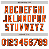 Custom White Pinstripe Orange-Black Authentic Fade Fashion Baseball Jersey
