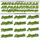 Custom White Pinstripe Neon Green-Black Authentic Fade Fashion Baseball Jersey