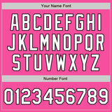 Custom Pink Pinstripe White-Black Authentic Fade Fashion Baseball Jersey
