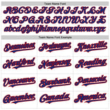 Custom White Pinstripe Royal-Red Authentic Fade Fashion Baseball Jersey